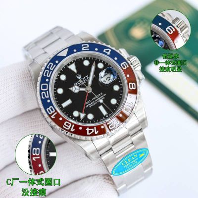 Clean Factory ROLEX GMT  904L Steel 3285 Movement Watch